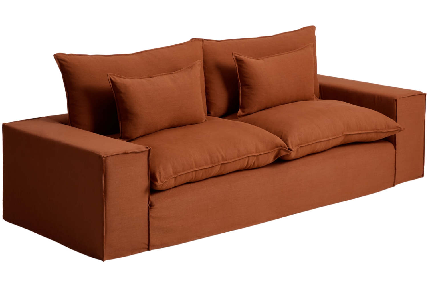 Kave Home Terakotová pohovka Anarela 280 cm s odnímatelným potahem Kave Home