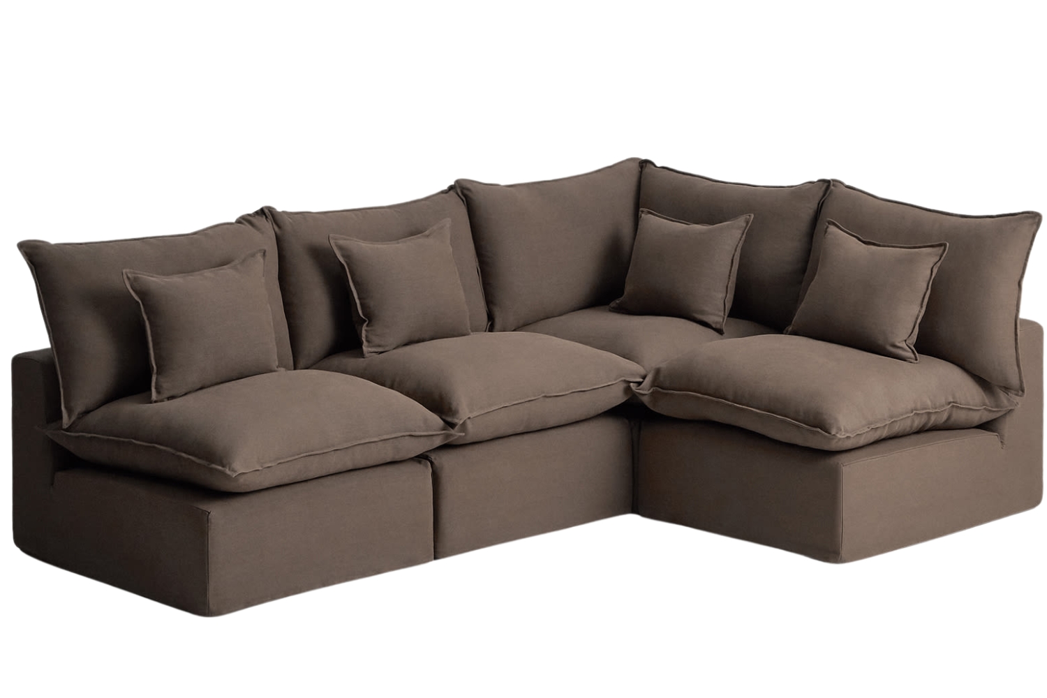 Kave Home Hnědá rohová pohovka Anarela 287 cm s odnímatelným potahem Kave Home