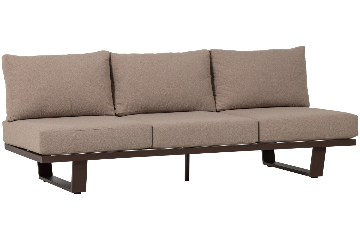 WOOOD Hnědá zahradní trojmístná pohovka Bear 210 cm WOOOD