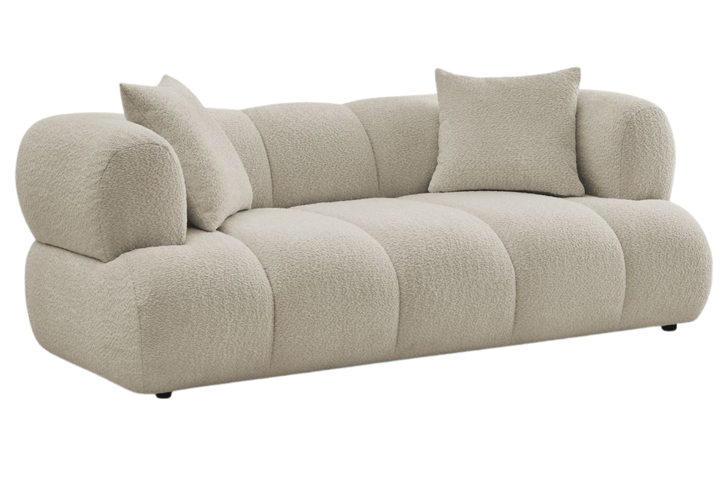 Bobochic Paris Béžová bouclé dvoumístná pohovka Pamira 210 cm Bobochic Paris