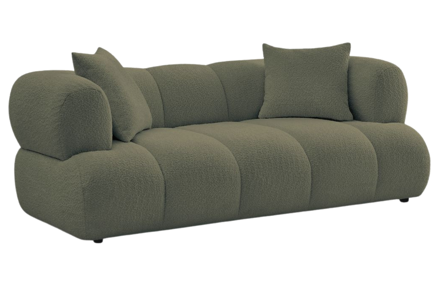 Bobochic Paris Zelená bouclé dvoumístná pohovka Pamira 210 cm Bobochic Paris