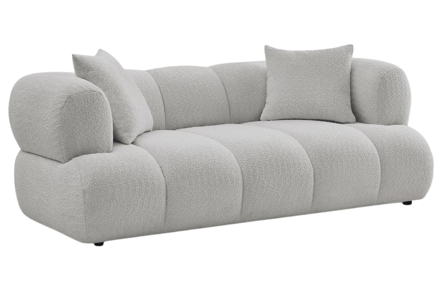 Bobochic Paris Světle šedá bouclé dvoumístná pohovka Pamira 210 cm Bobochic Paris