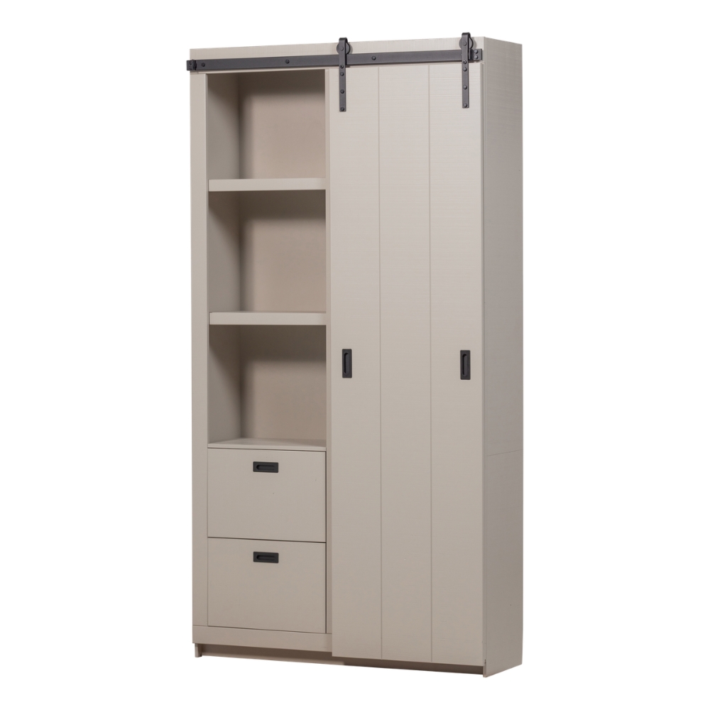 WOOOD Béžová dřevěná skříň Juno 230 x 122 cm WOOOD