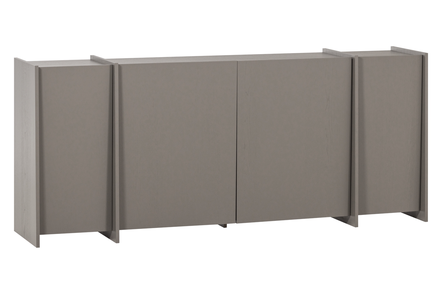 WOOOD Šedá dřevěná komoda Brock 200 x 44 cm WOOOD