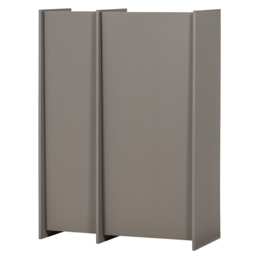 WOOOD Šedá dřevěná komoda Brock 102 x 44 cm WOOOD