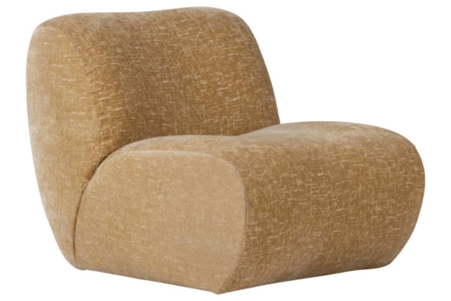 WOOOD Žluté sametové křeslo Nomu WOOOD