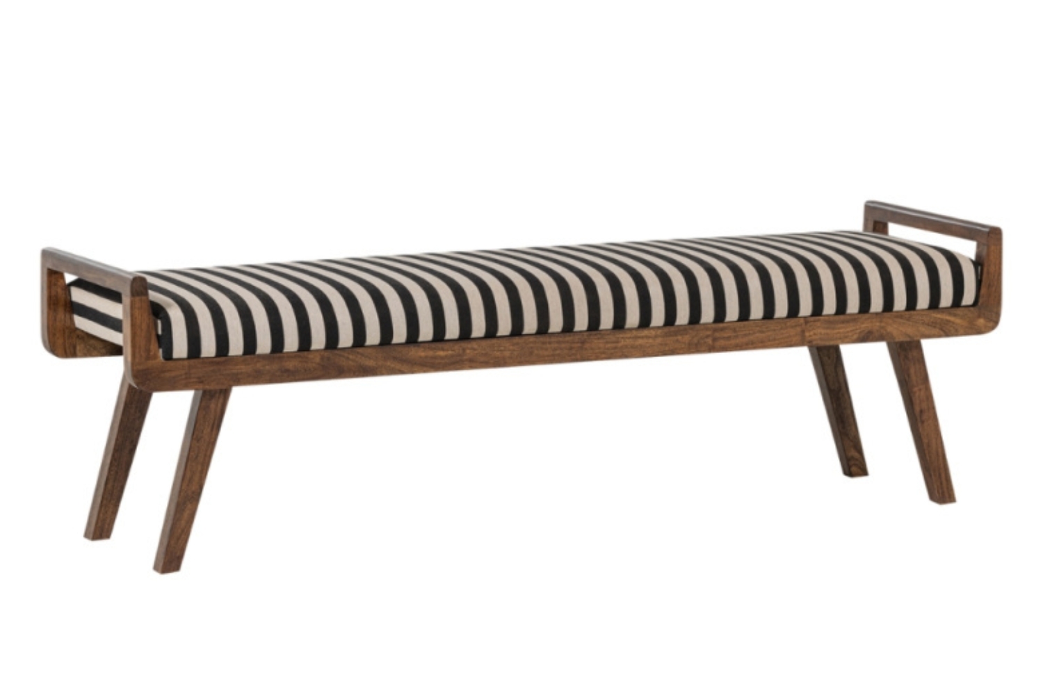 WOOOD Černobílá lavice Valo 157 cm WOOOD