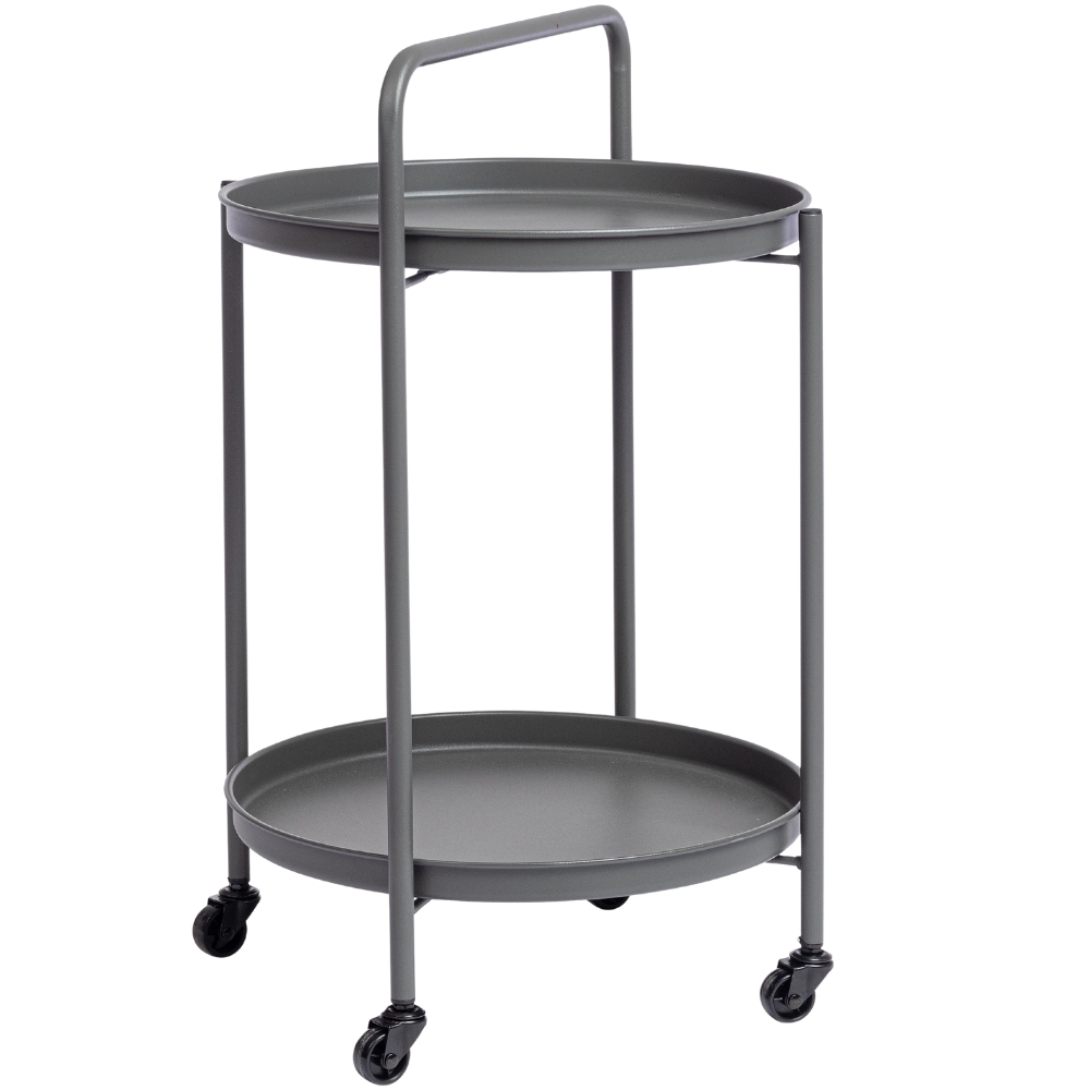 Bizzotto Antracitový zahradní servírovací stolek Austin 45 cm Bizzotto