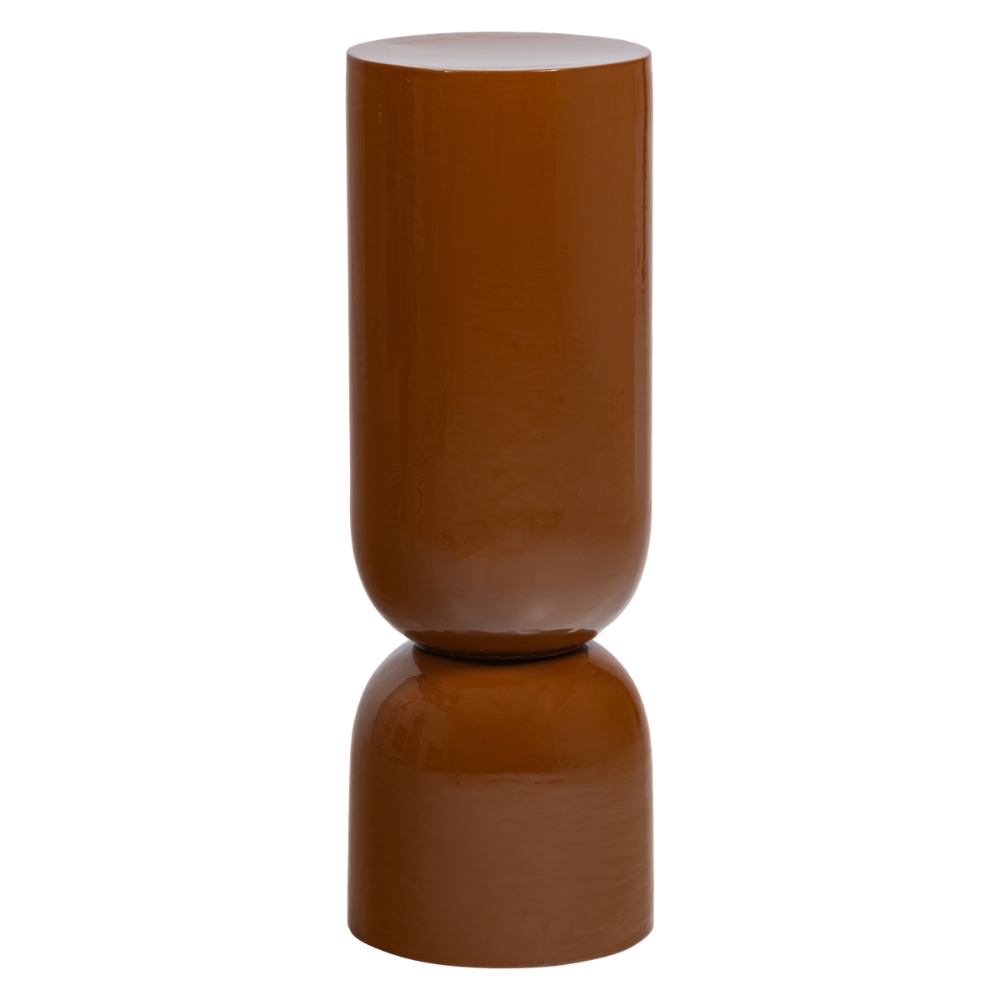 WOOOD Oranžový kovový odkládací stolek Toval ø 32 cm WOOOD