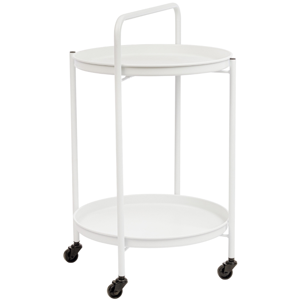 Bizzotto Bílý zahradní servírovací stolek Austin 45 cm Bizzotto