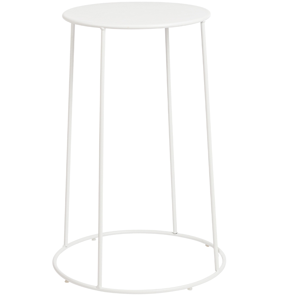 Bizzotto Bílý kovový zahradní stolek Austin ø 35 cm Bizzotto