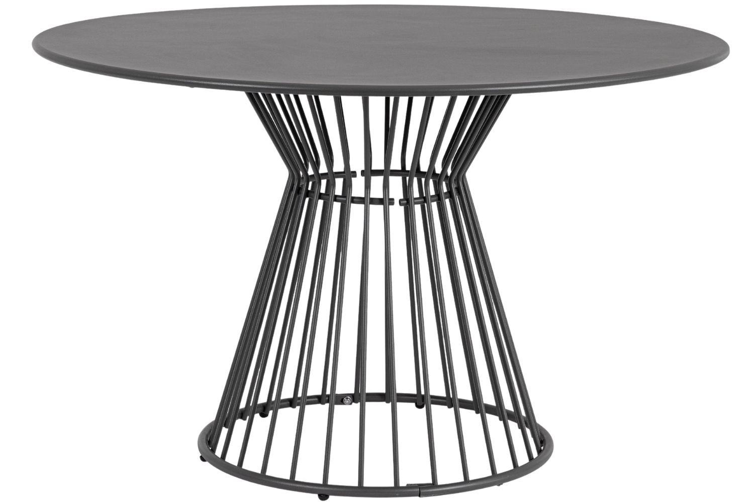 Bizzotto Antracitový kovový zahradní stůl Austin ø 120 cm Bizzotto