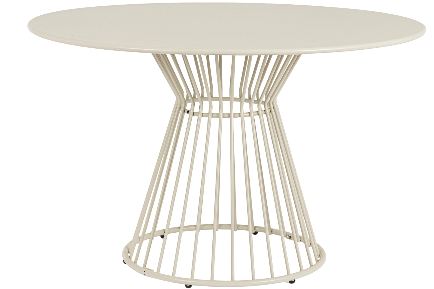 Bizzotto Krémový kovový zahradní stůl Austin ø 120 cm Bizzotto
