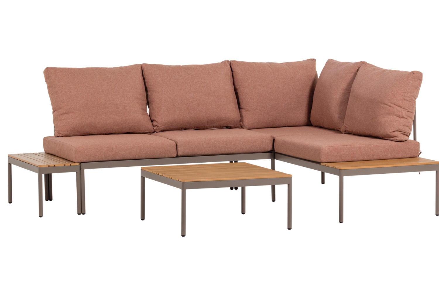 WOOOD Růžový zahradní set modulární rohové pohovky a stolku Zaro WOOOD