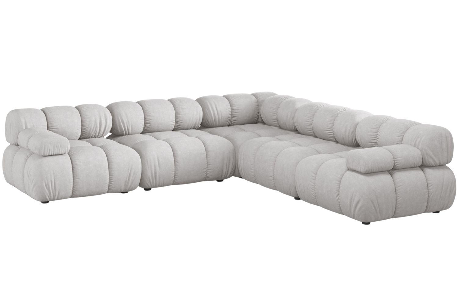 Micadoni Světle šedá rohová pohovka Bellis II. 282 cm Micadoni