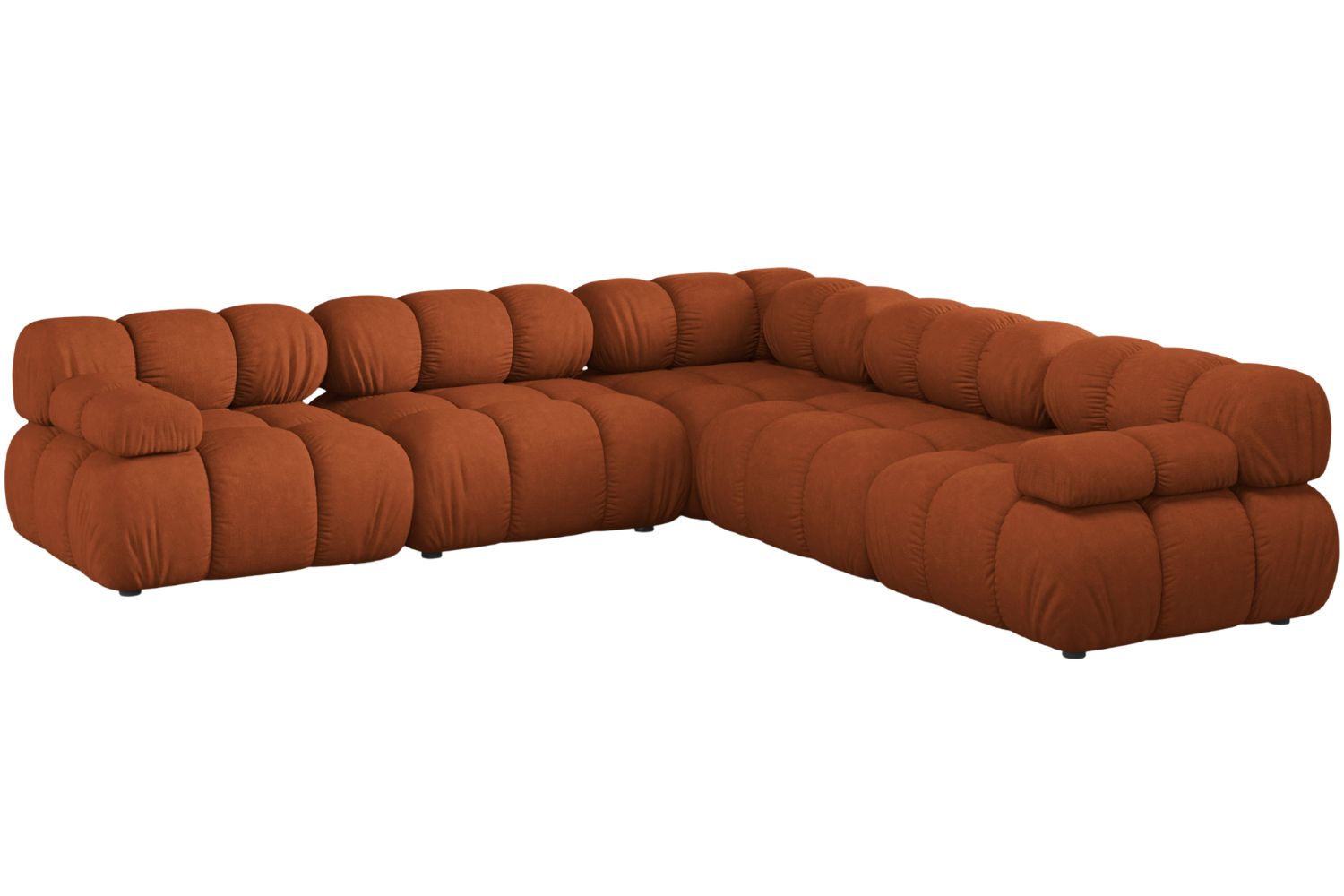 Micadoni Terakotově oranžová rohová pohovka Bellis II. 282 cm Micadoni