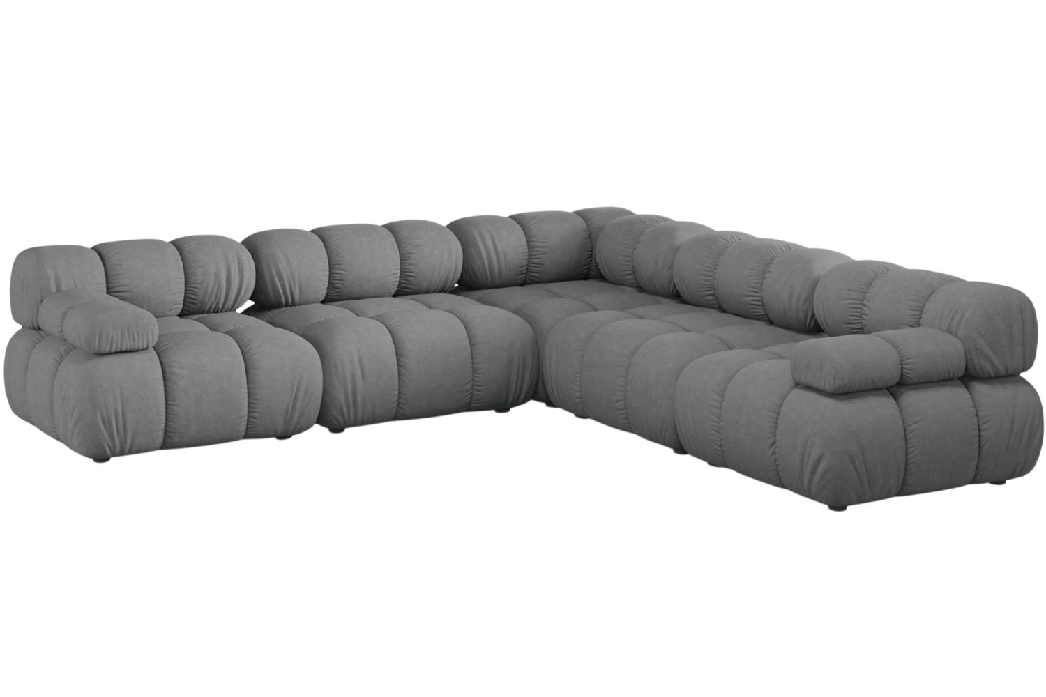 Micadoni Šedá rohová pohovka Bellis II. 282 cm Micadoni