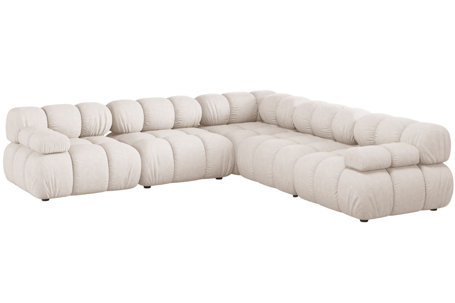 Micadoni Béžová rohová pohovka Bellis II. 282 cm Micadoni