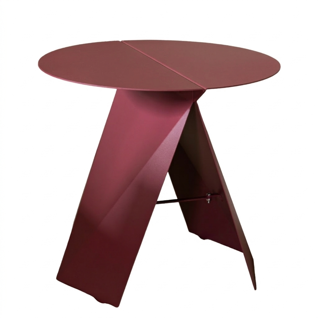 Zuiver Červený kovový odkládací stolek FOLDY 46 cm Zuiver