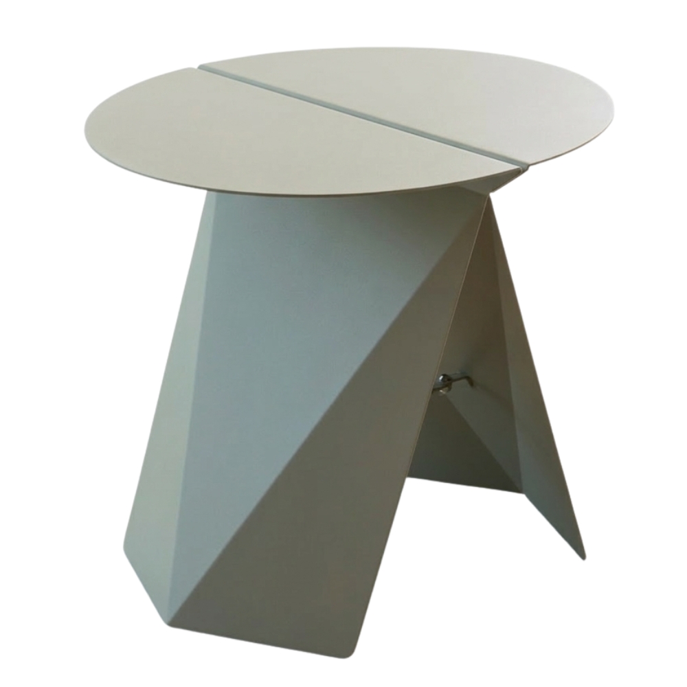 Zuiver Béžový kovový odkládací stolek FOLDY 46 cm Zuiver