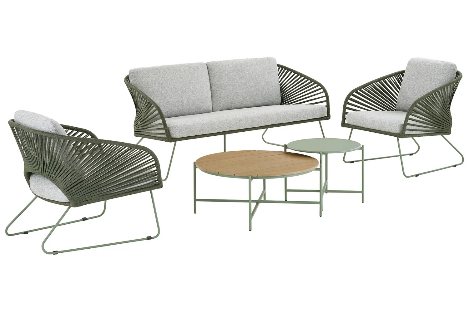 Nordic Living Zelený zahradní set pohovky