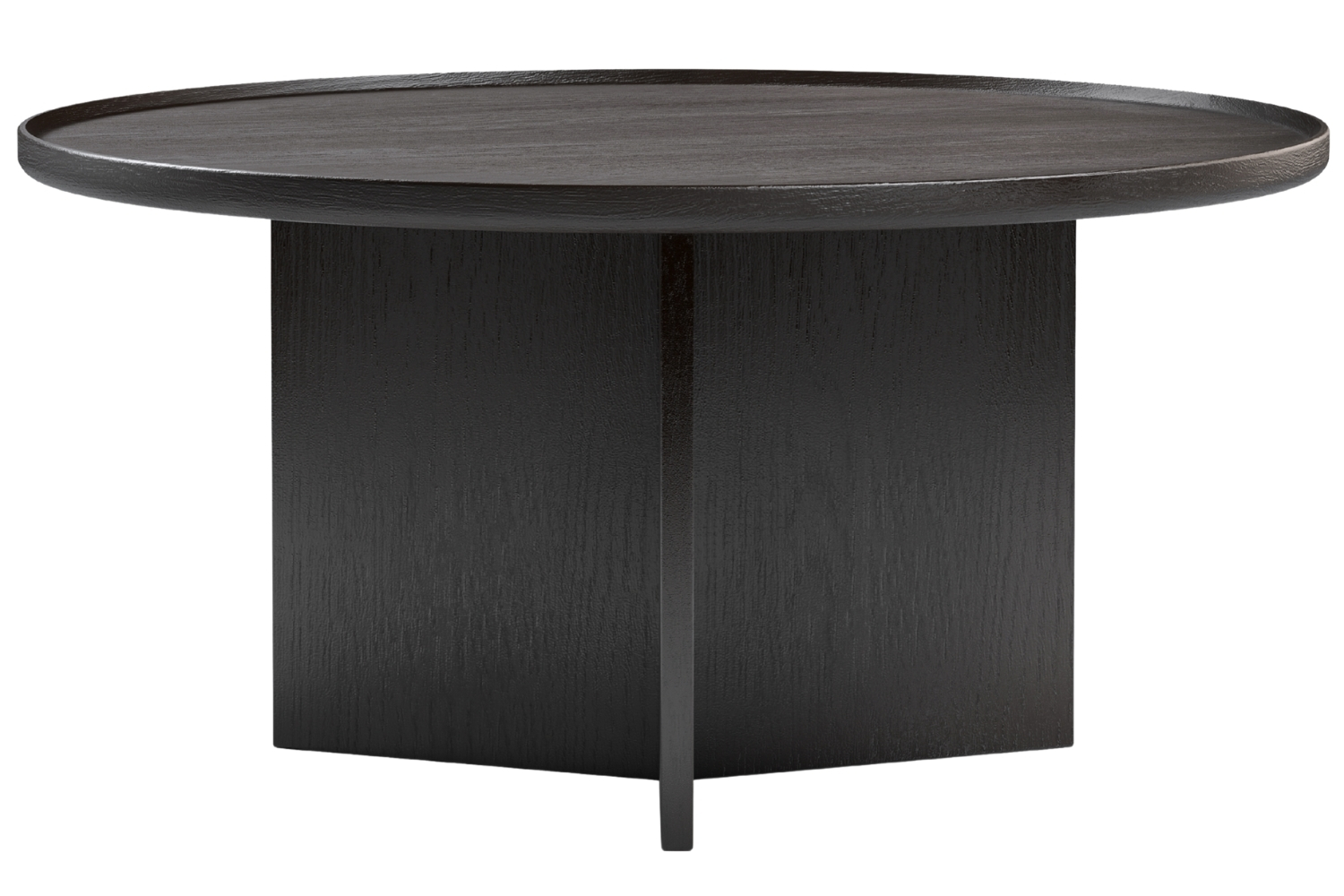 Woodman Černý dubový konferenční stolek Cala ⌀ 83 cm Woodman