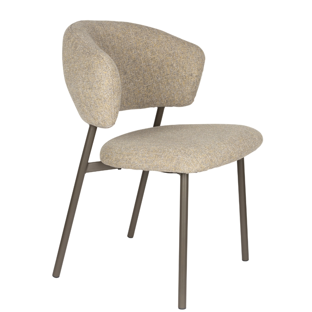 White Label Zelená čalouněná jídelní židle JASMINE White Label