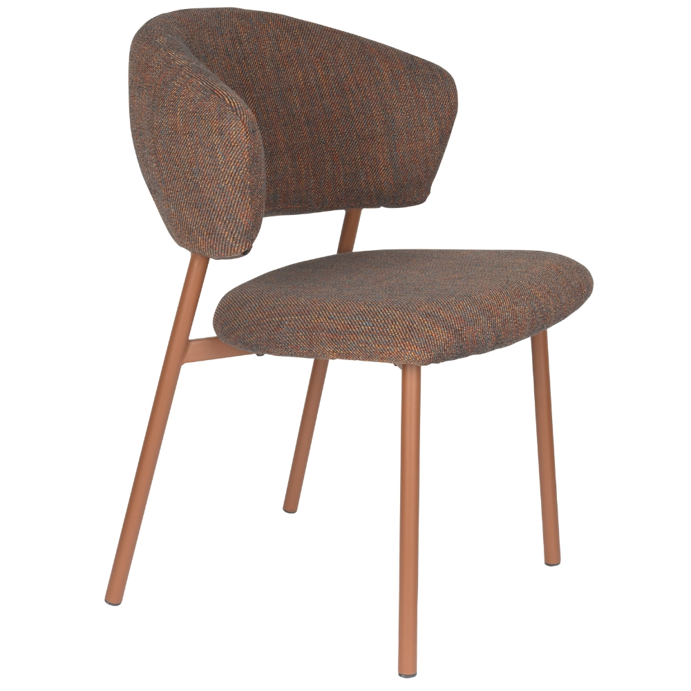 White Label Hnědá čalouněná jídelní židle JASMINE White Label