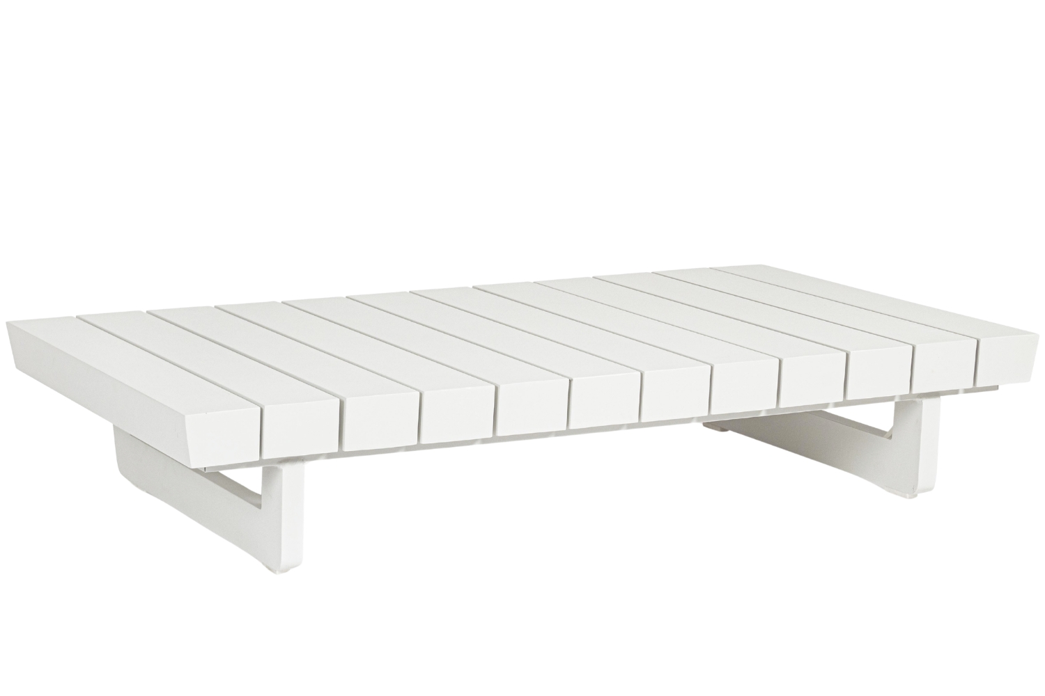 Bizzotto Bílý hliníkový zahradní stolek Infinity 126 x 74 cm Bizzotto