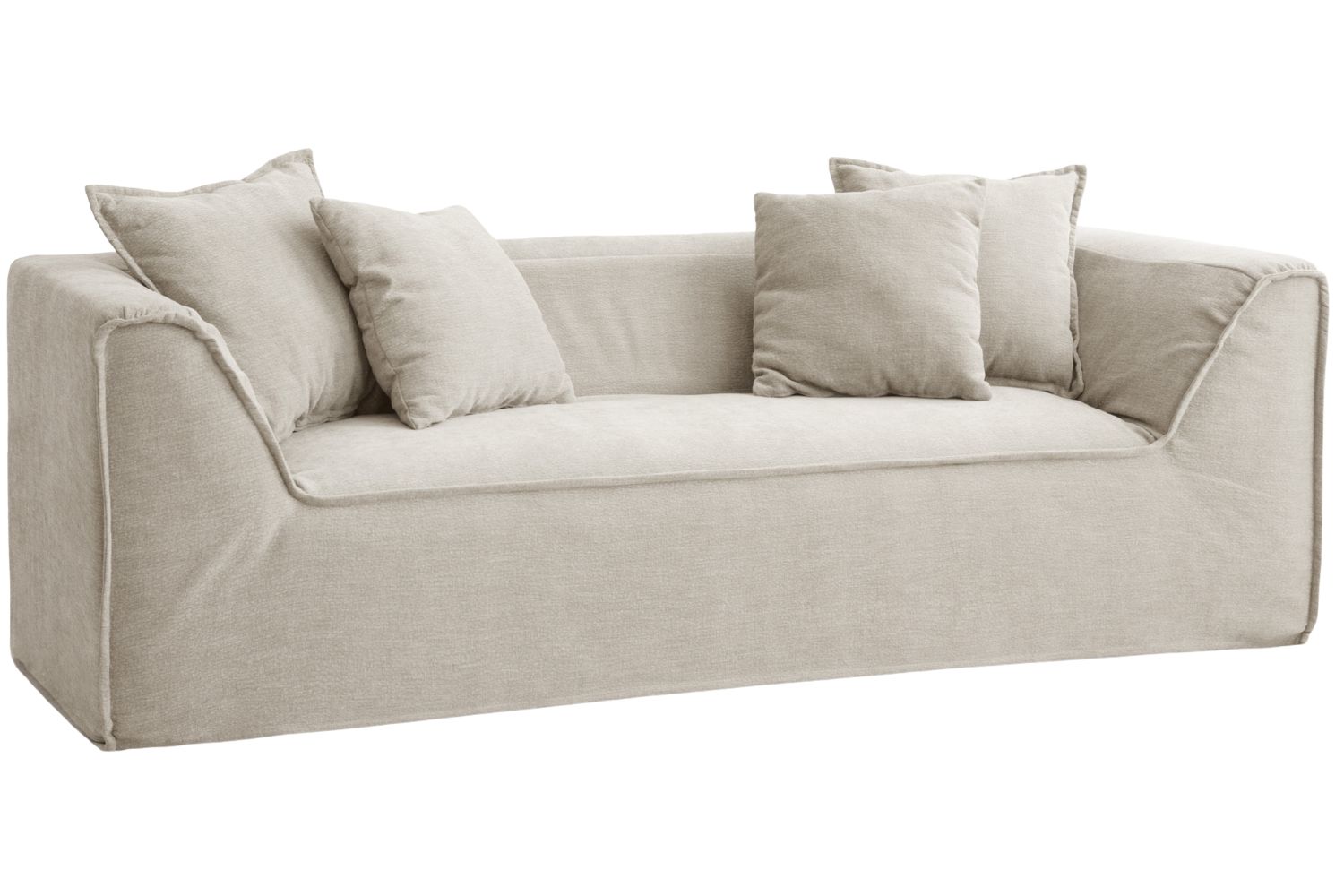 Micadoni Světle béžová dvoumístná pohovka Milton 200 cm Micadoni