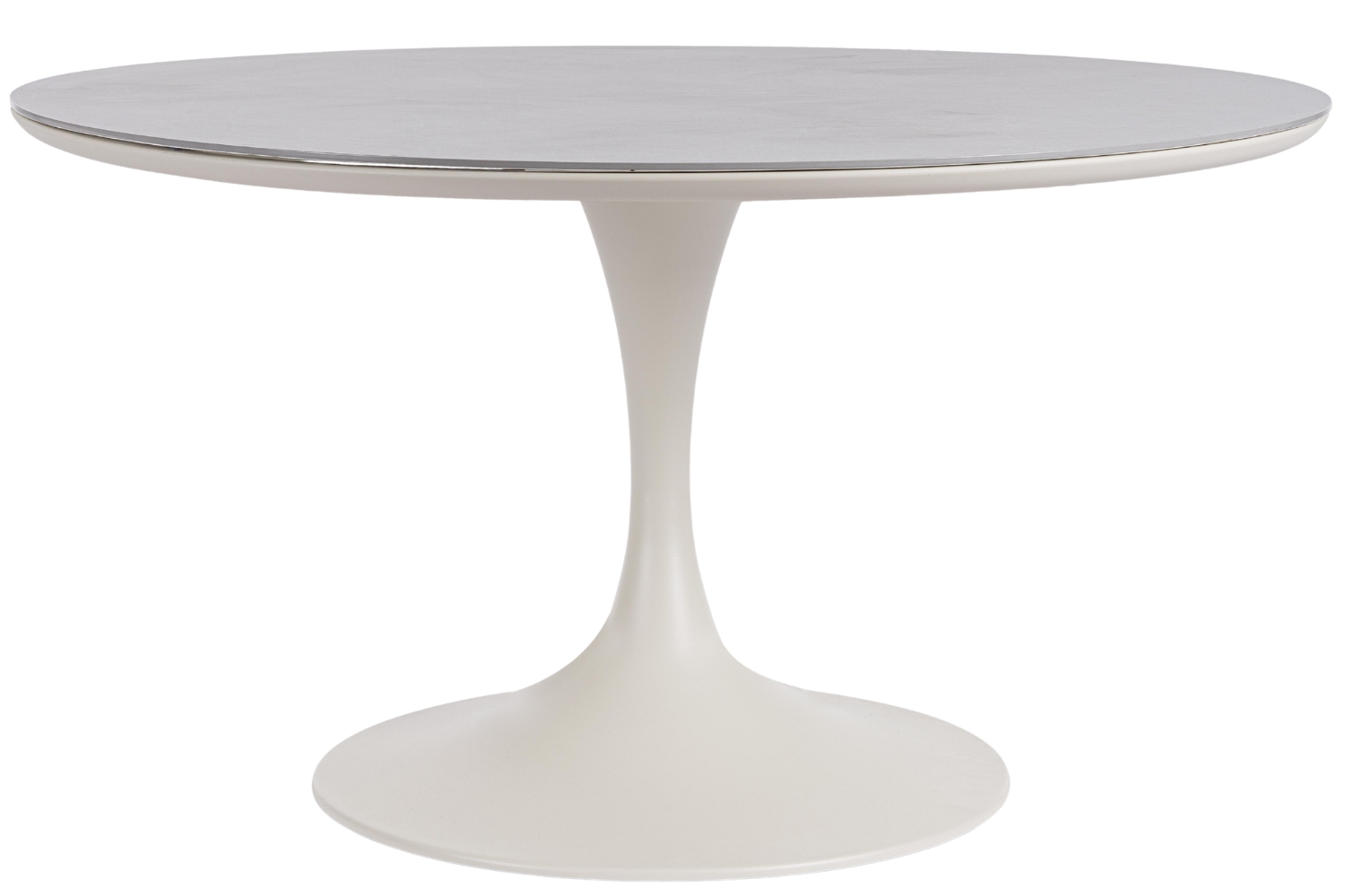 Bizzotto Krémový zahradní stůl Arnold Ø 120 cm s keramickou deskou Bizzotto