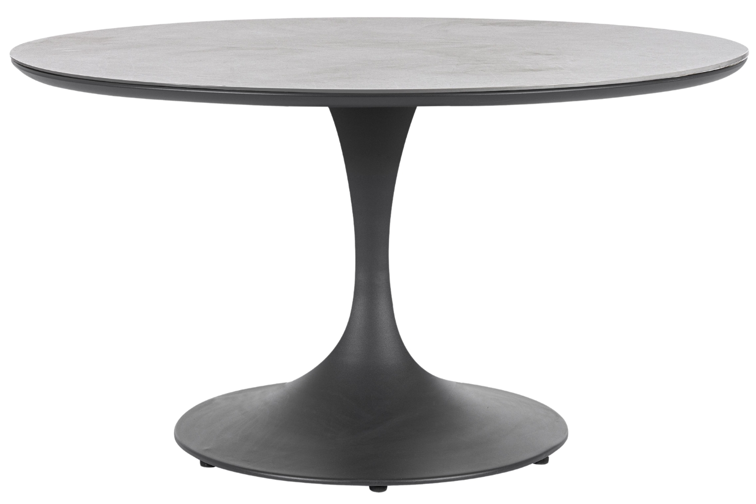 Bizzotto Šedý zahradní stůl Arnold Ø 120 cm s keramickou deskou Bizzotto