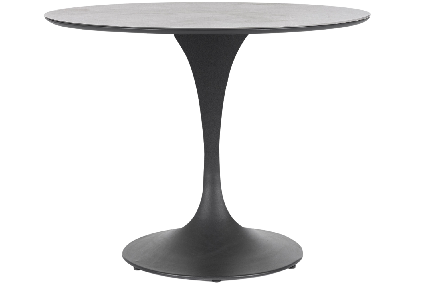 Bizzotto Šedý zahradní stůl Arnold Ø 90 cm s keramickou deskou Bizzotto