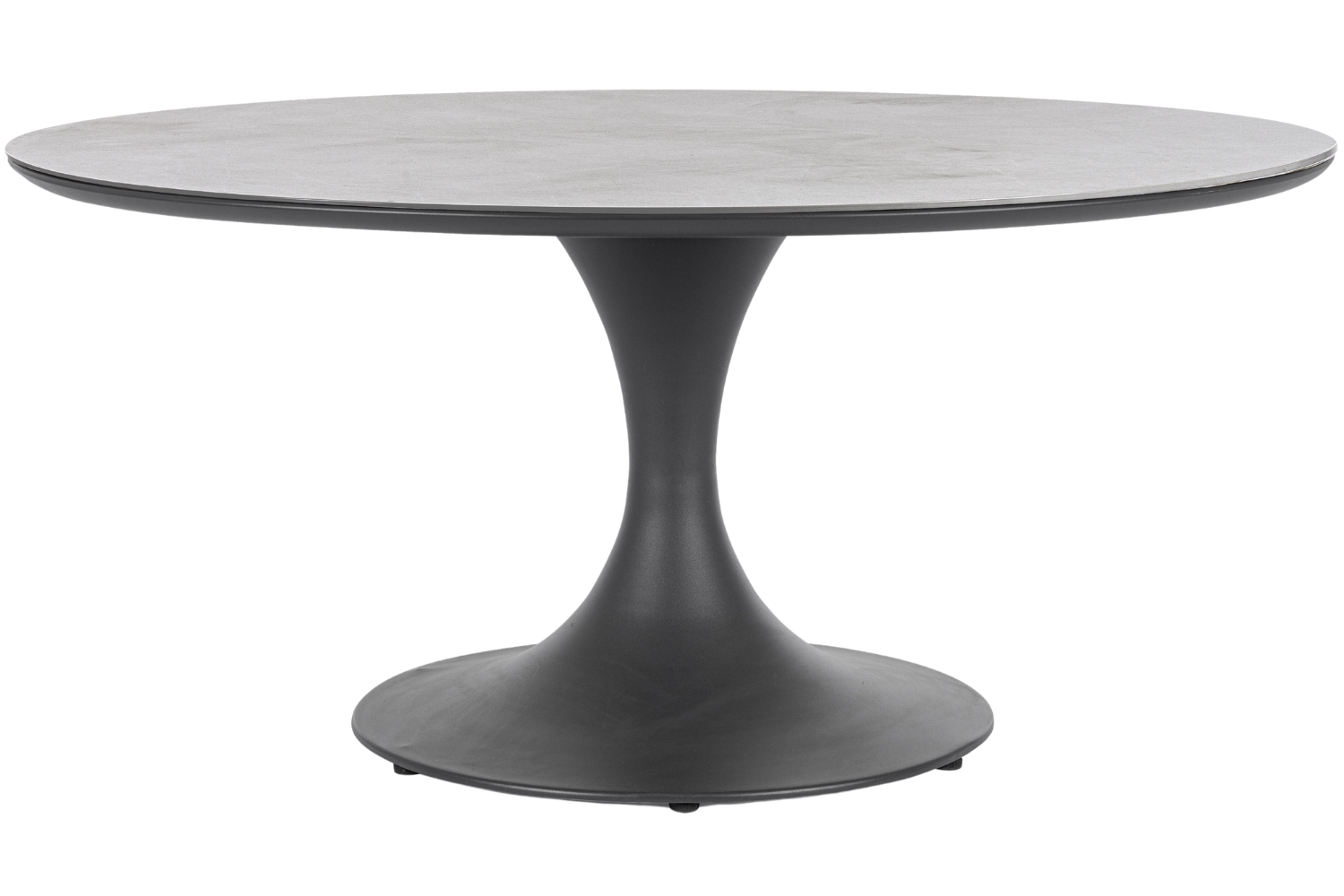 Bizzotto Šedý zahradní stůl Arnold Ø 158 cm s keramickou deskou Bizzotto