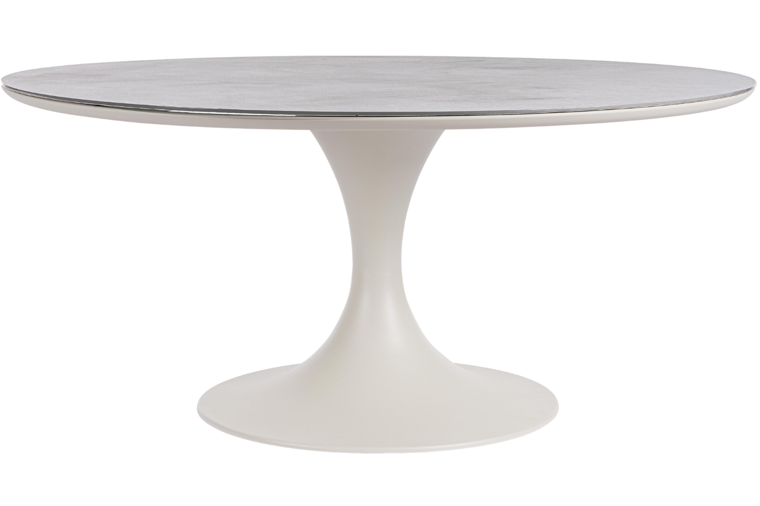 Bizzotto Krémový zahradní stůl Arnold Ø 158 cm s keramickou deskou Bizzotto