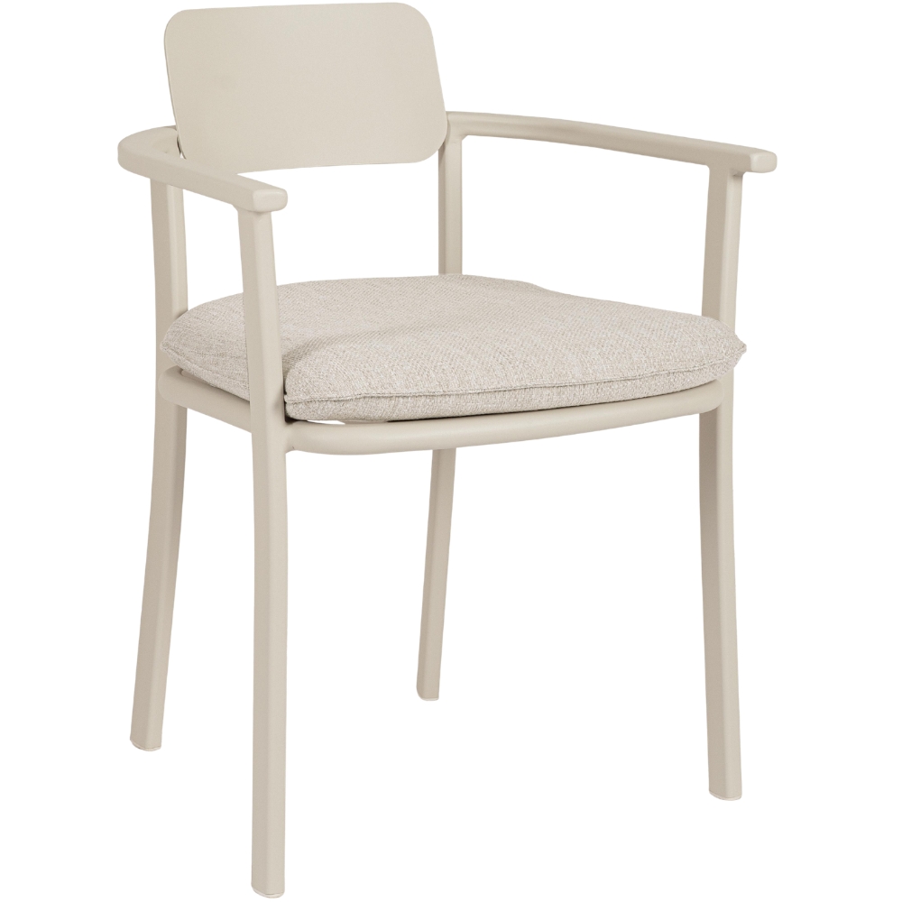 Bizzotto Krémová kovová zahradní židle s područkami Makena Bizzotto