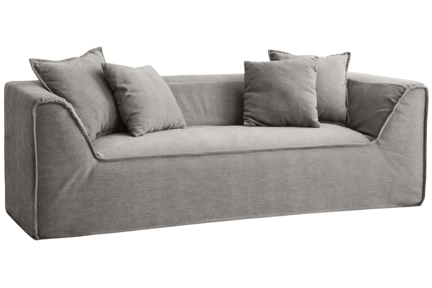 Micadoni Šedá trojmístná pohovka Milton 230 cm Micadoni