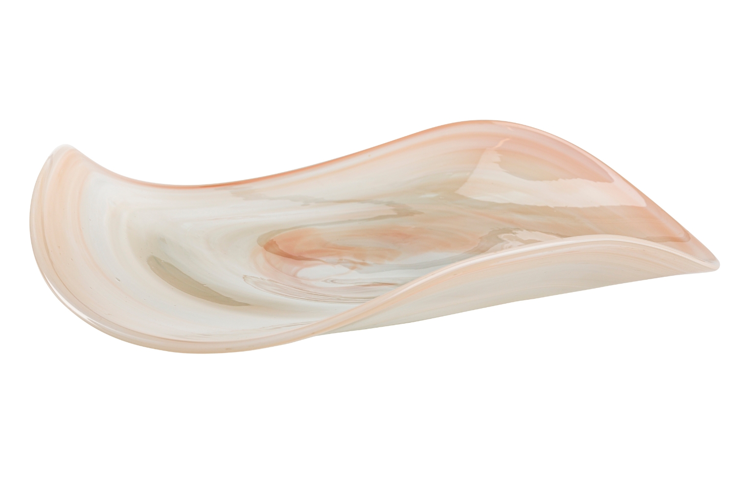 Zuiver Bílo-růžová skleněná dekorativní mísa MARIA Zuiver