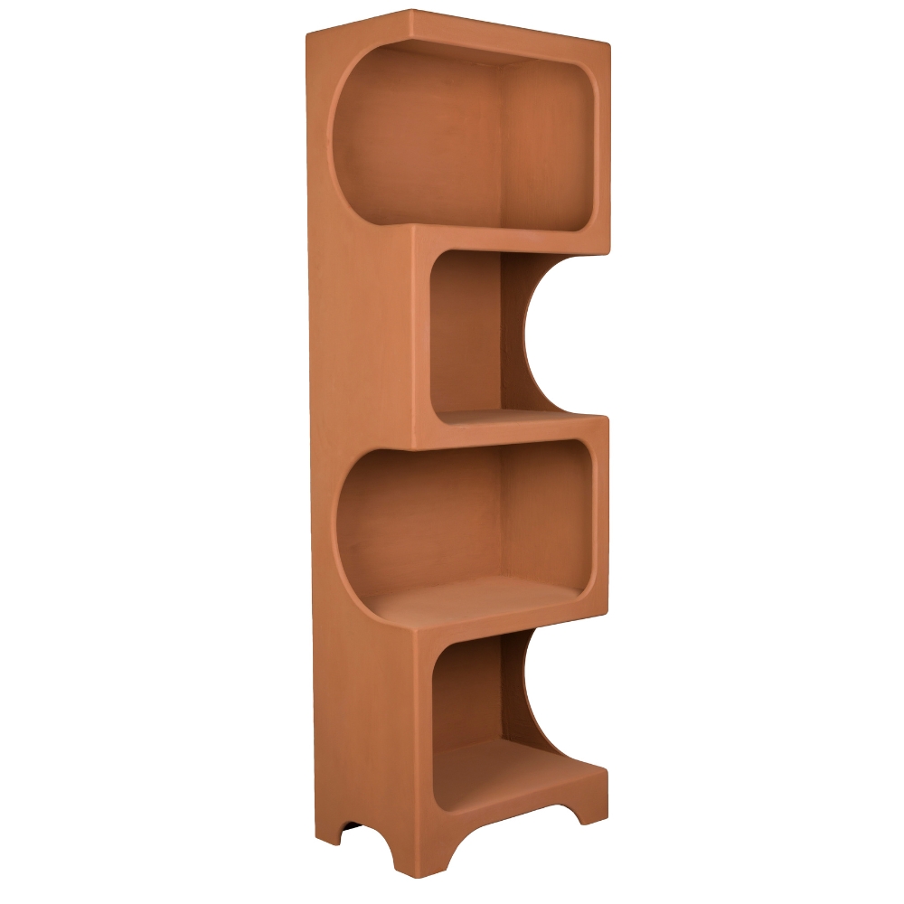 Dutchbone Terakotově oranžová knihovna DUNDEE 181 x 60 cm Dutchbone