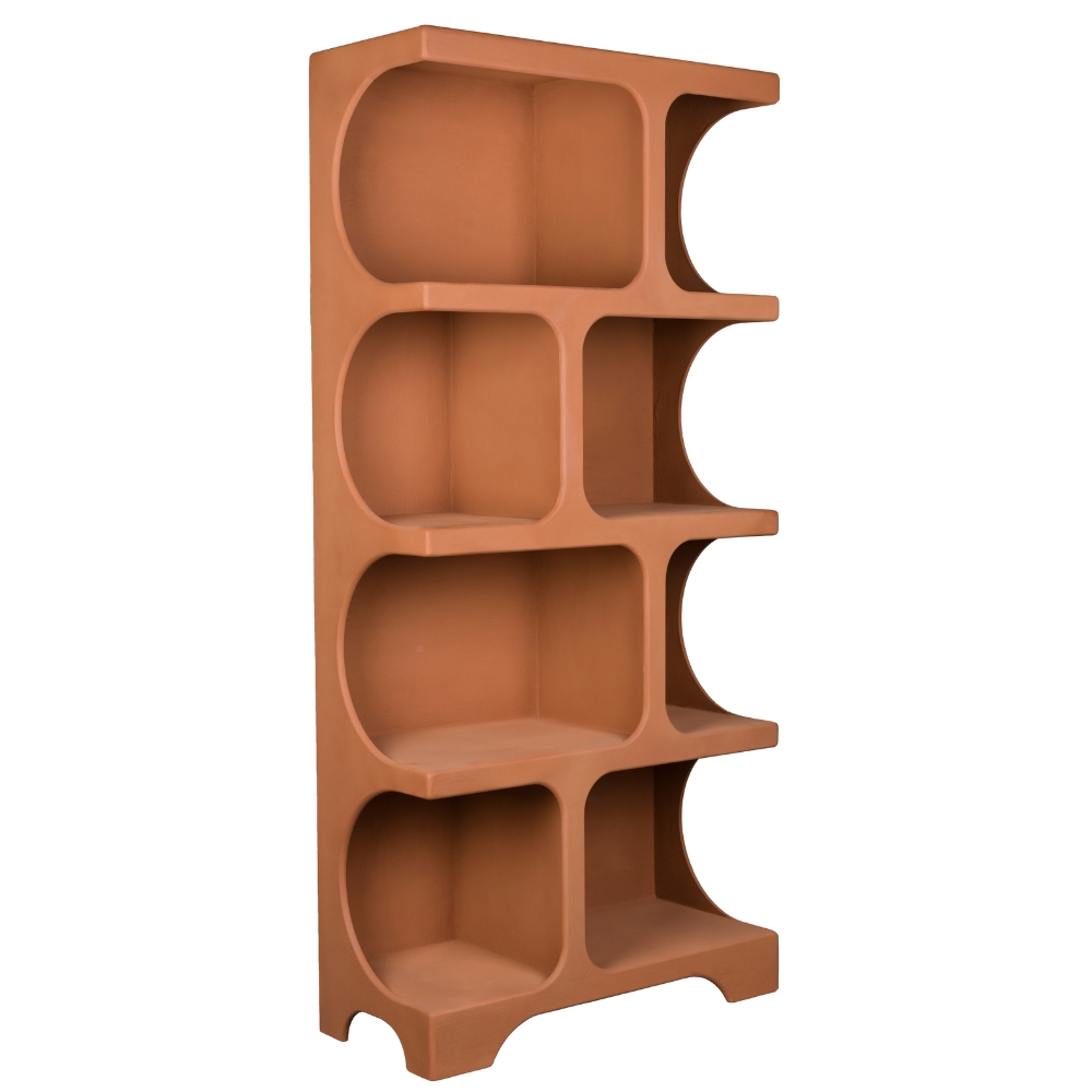 Dutchbone Terakotově oranžová knihovna DUNDEE 180 x 85 cm Dutchbone