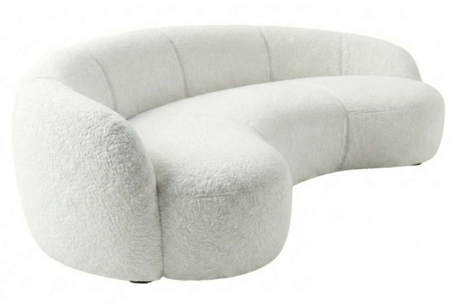 Mesonica Bílá trojmístná pohovka Galet 260 cm Mesonica