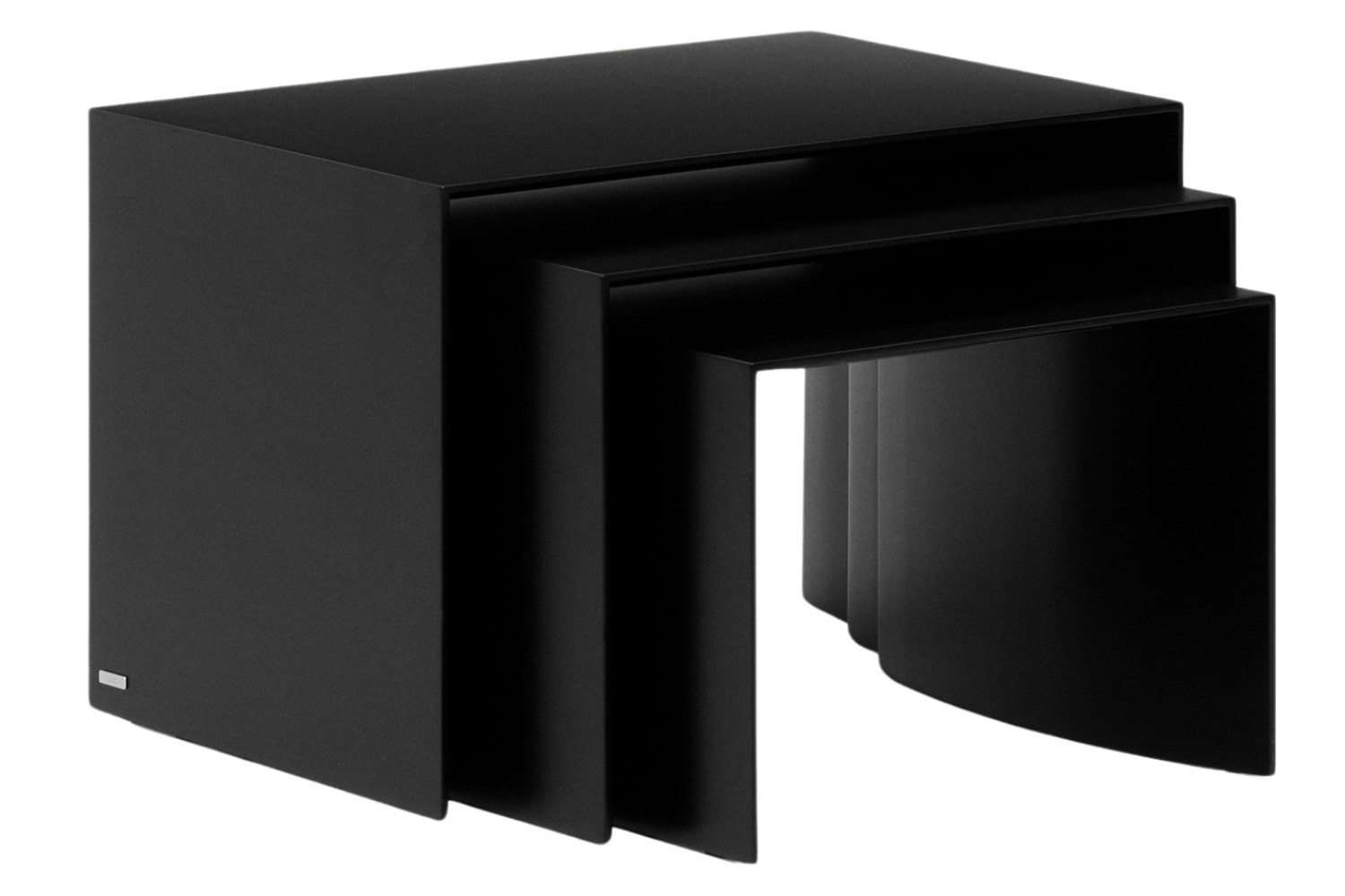 Kave Home Set tří černých dubových odkládacích stolků Litto Kave Home