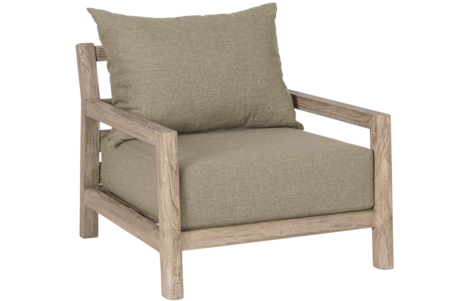 Bizzotto Dřevěné zahradní křeslo Maynard s polštáři Bizzotto