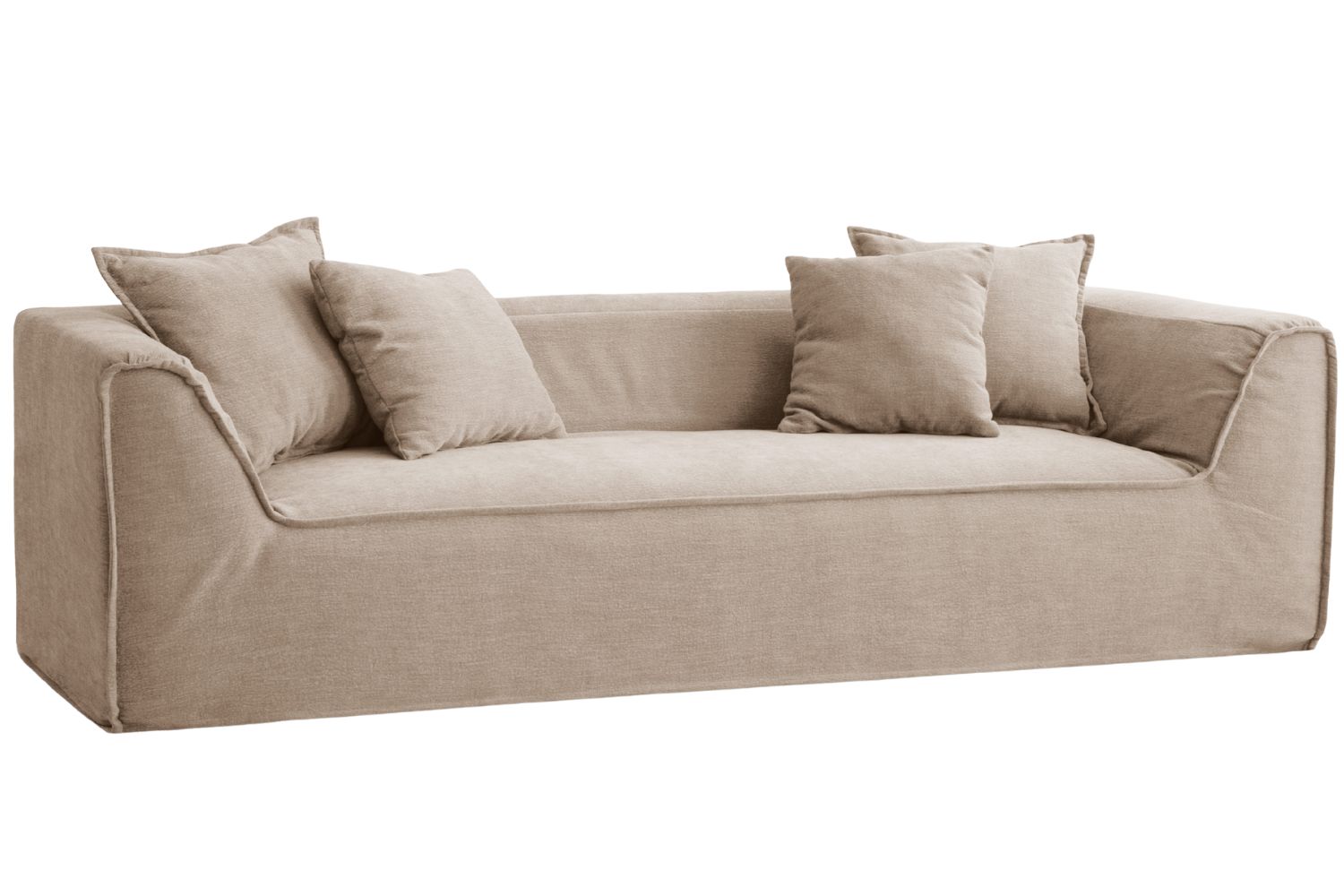 Micadoni Béžová čtyřmístná pohovka Milton 260 cm Micadoni