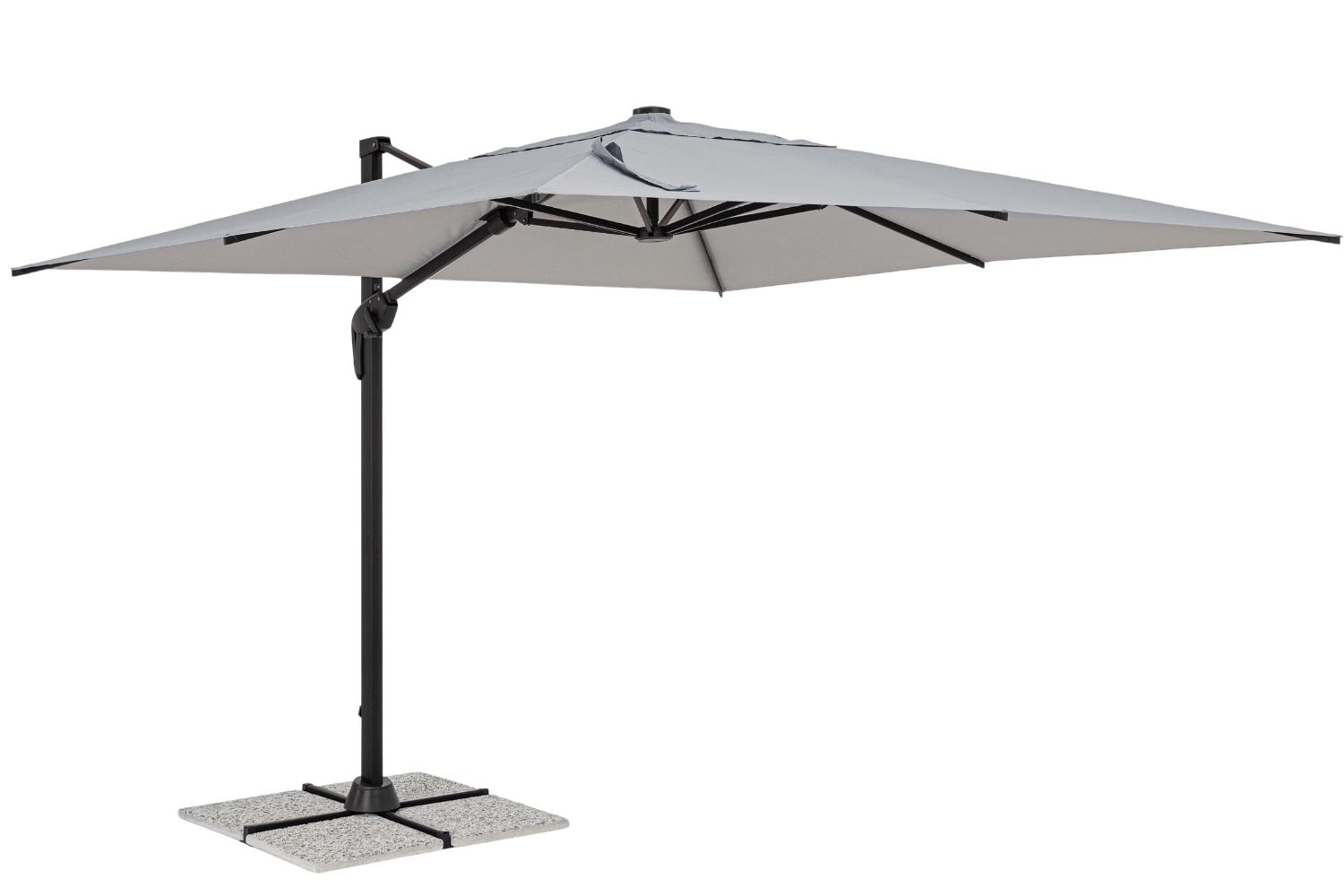Bizzotto Šedý slunečník Vega 300 x 300 cm Bizzotto