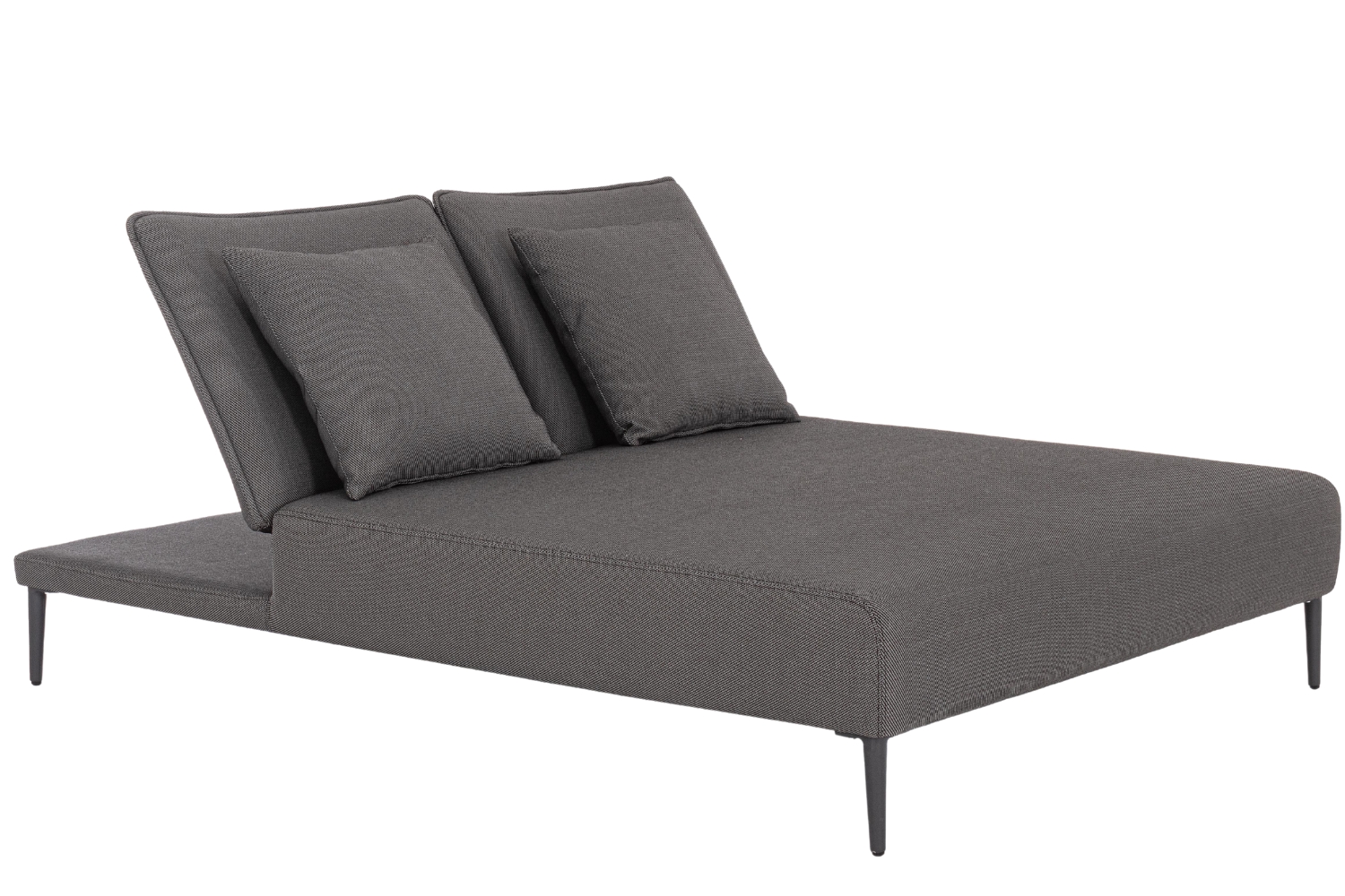 Bizzotto Tmavě šedé zahradní dvojlehátko Viper Bizzotto
