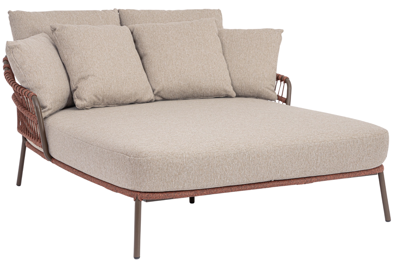 Bizzotto Béžové zahradní dvojlehátko s polštáři Talaia Bizzotto