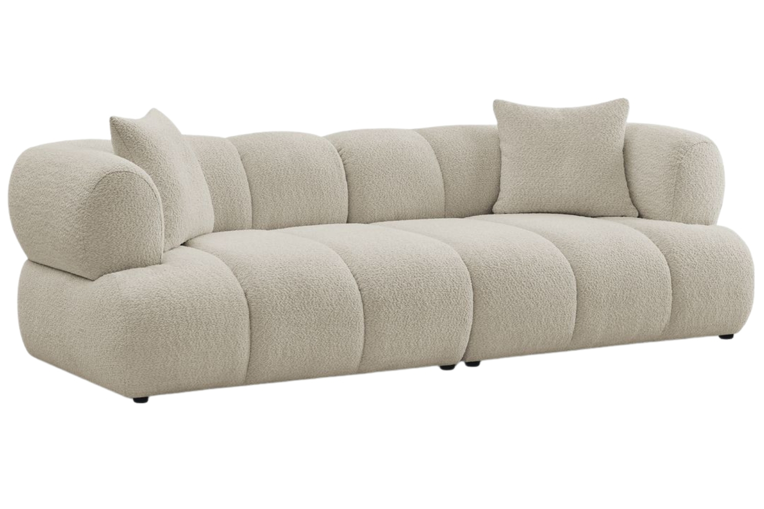 Bobochic Paris Béžová bouclé trojmístná pohovka Pamira 253 cm Bobochic Paris