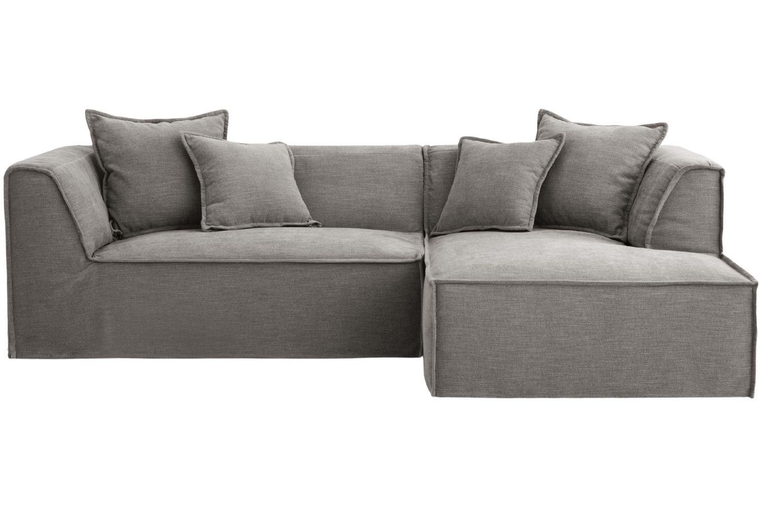 Micadoni Šedá rohová pohovka Milton 270 cm