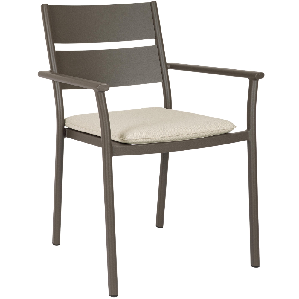 Bizzotto Hnědá kovová zahradní židle Molokai Bizzotto